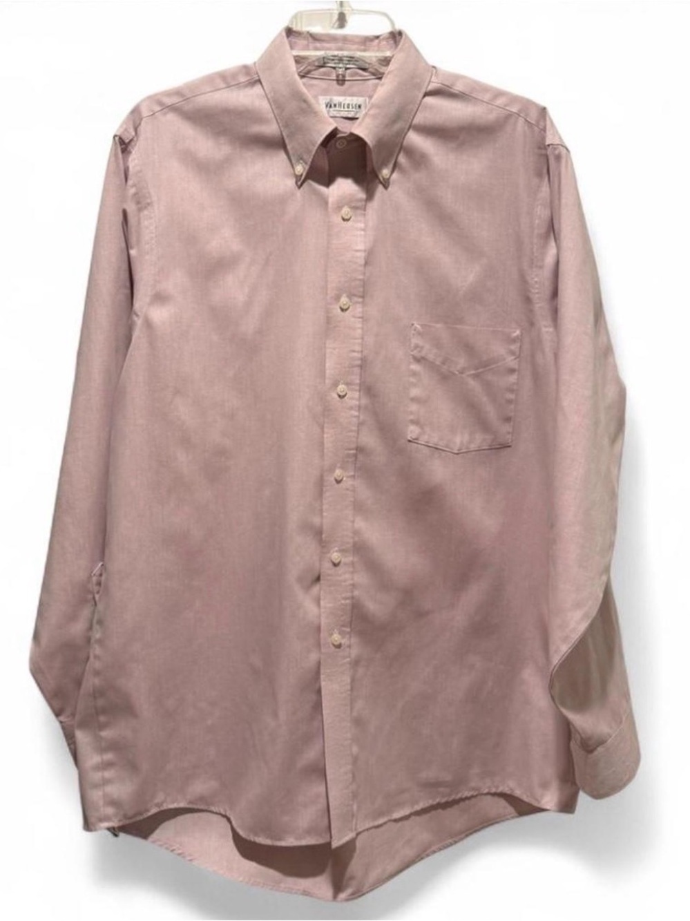 Van Heusen Men's Button-Down Dress Shirt - Dusty Pink